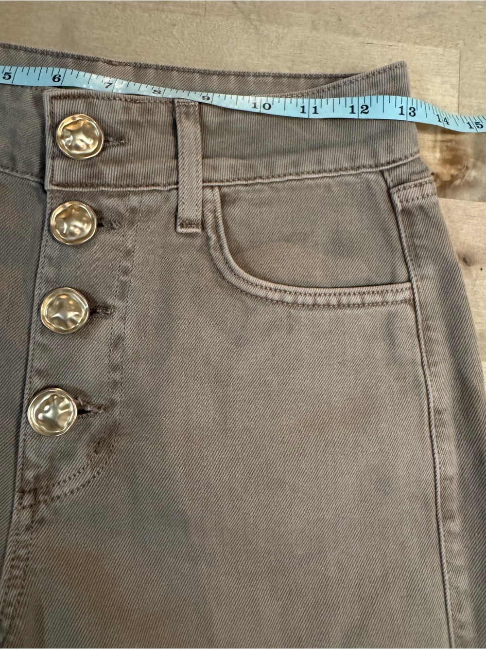 L'AGENCE Liora High-Rise Wide-Leg ankle khaki Jean - Picture 7 of 11